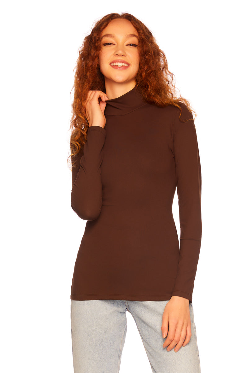 essential long sleeve turtleneck top