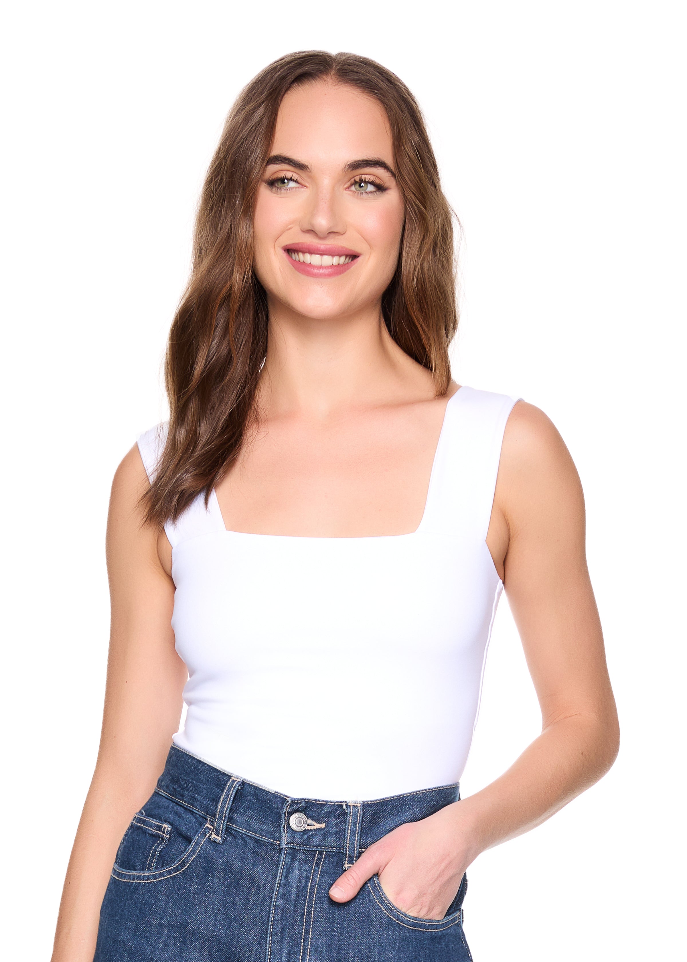 essential wide strap tank top