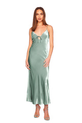 velvet silk bias cut dress