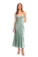 velvet silk bias cut dress