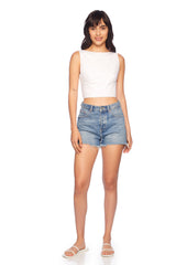 poplin open back tie top