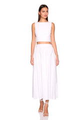 poplin open back tie top