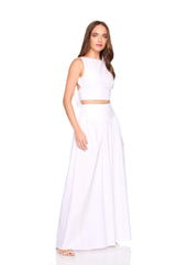 poplin drop waist skirt