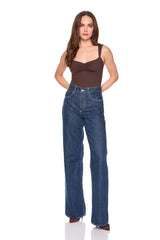 gathered front angle strap tank