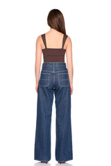 gathered front angle strap tank