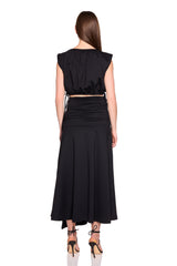 gathered side tie top