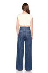 gathered side tie top