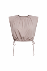 gathered side tie top