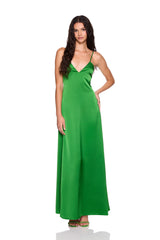 satin slip dress