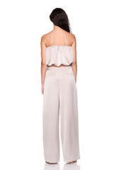 satin pleated pant