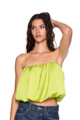 satin string bubble top