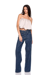 satin string bubble top