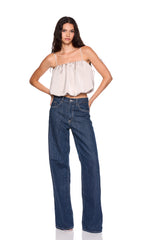 satin string bubble top