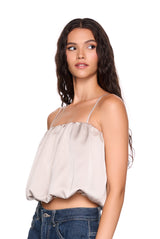 satin string bubble top