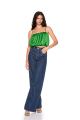 satin string bubble top