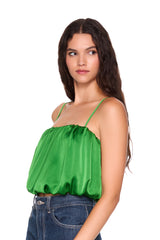 satin string bubble top