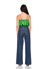 satin string bubble top