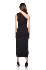 one arm gathered dress