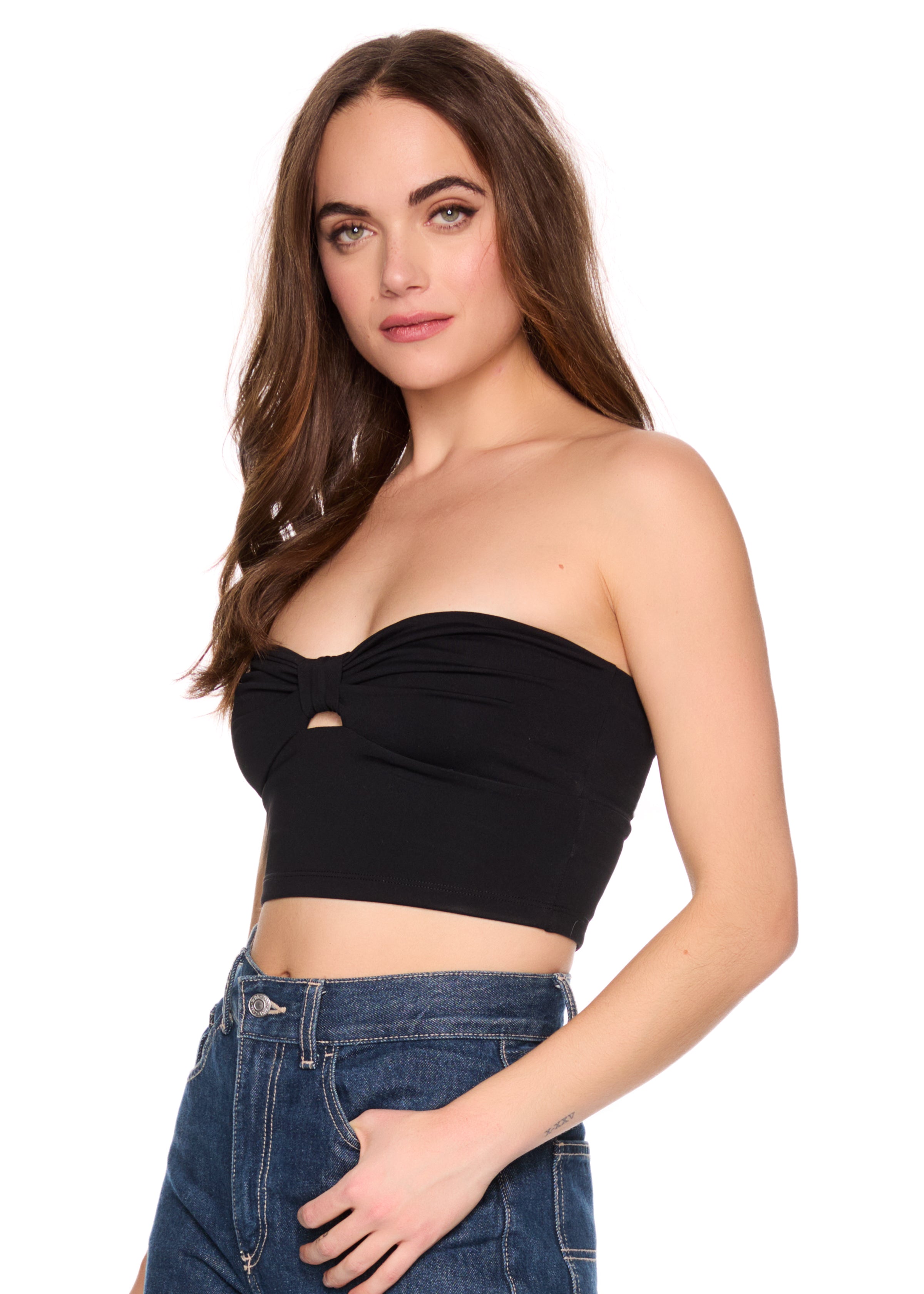 cinched cut out tube top