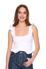 flutter sleeveless top