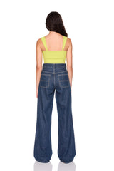 gathered front angle strap tank