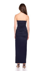 angled wire strapless dress