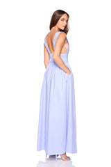 poplin tank maxi dress