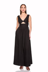 poplin tank maxi dress