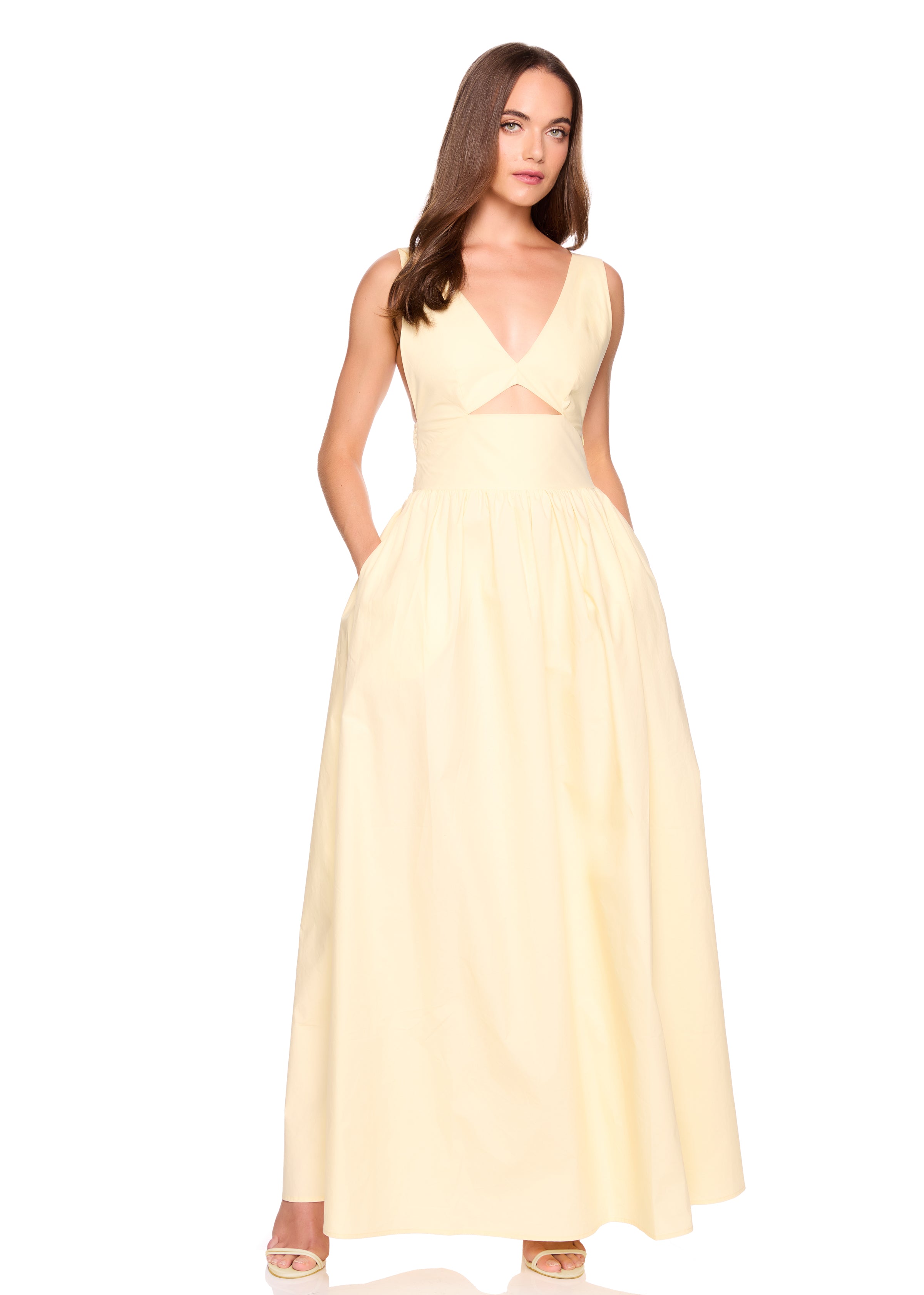 poplin tank maxi dress