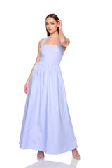 poplin tie halter dress