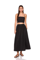 poplin smocking back string top