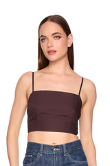 poplin smocking back string top