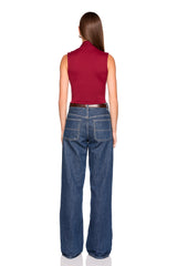 square gathered sleeveless