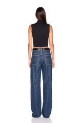 square gathered sleeveless