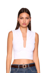square gathered sleeveless