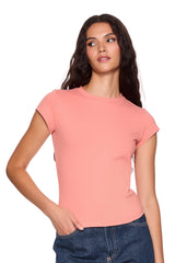 essential shorter crew short sleeve tee