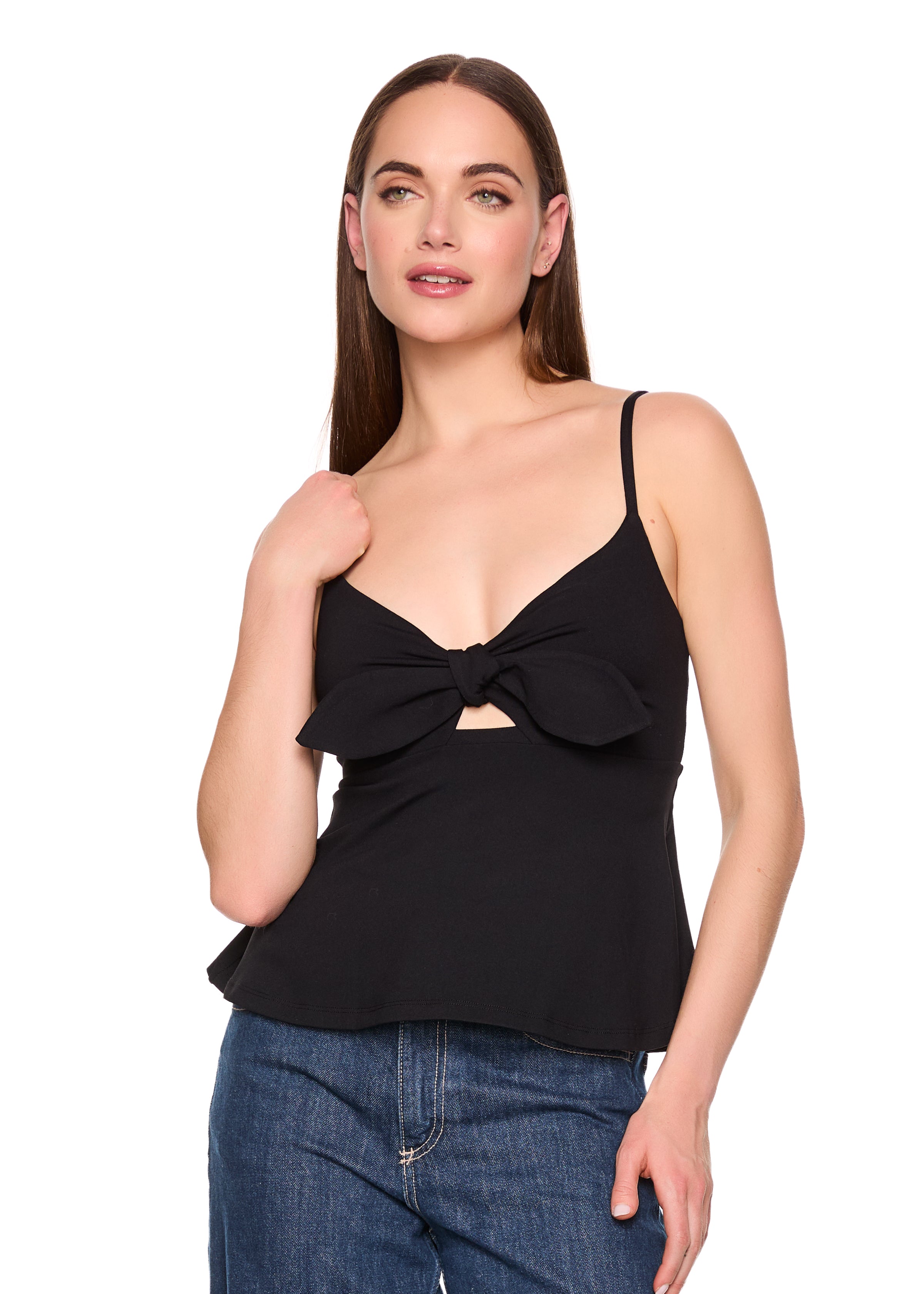 tie front flare top
