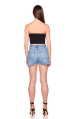 v wire pleated crop tube