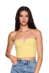 v wire pleated crop tube