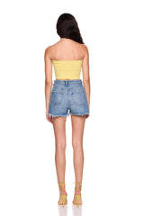 v wire pleated crop tube