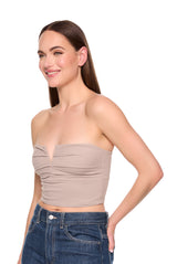 v wire pleated crop tube