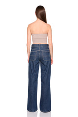 v wire pleated crop tube