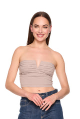 v wire pleated crop tube