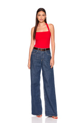 square neck halter top