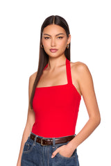 square neck halter top