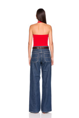 square neck halter top
