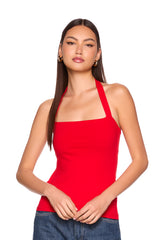 square neck halter top