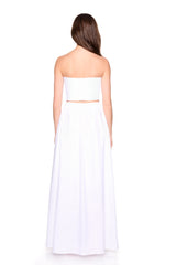 poplin long pocket skirt