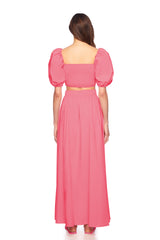 poplin puff sleeve top