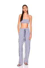 stripe drawstring pant